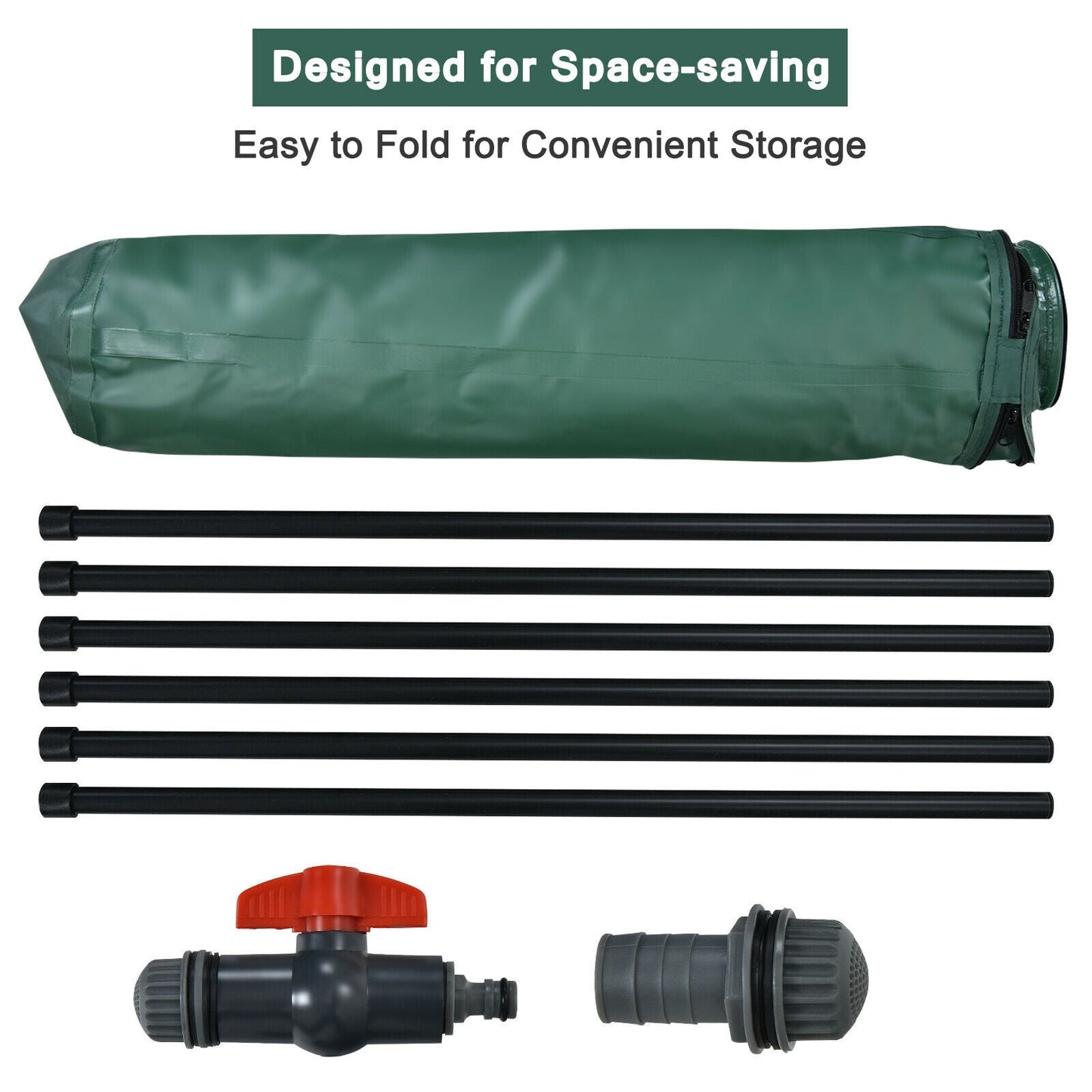 53 Gallon Portable Rain Barrel Water Collector