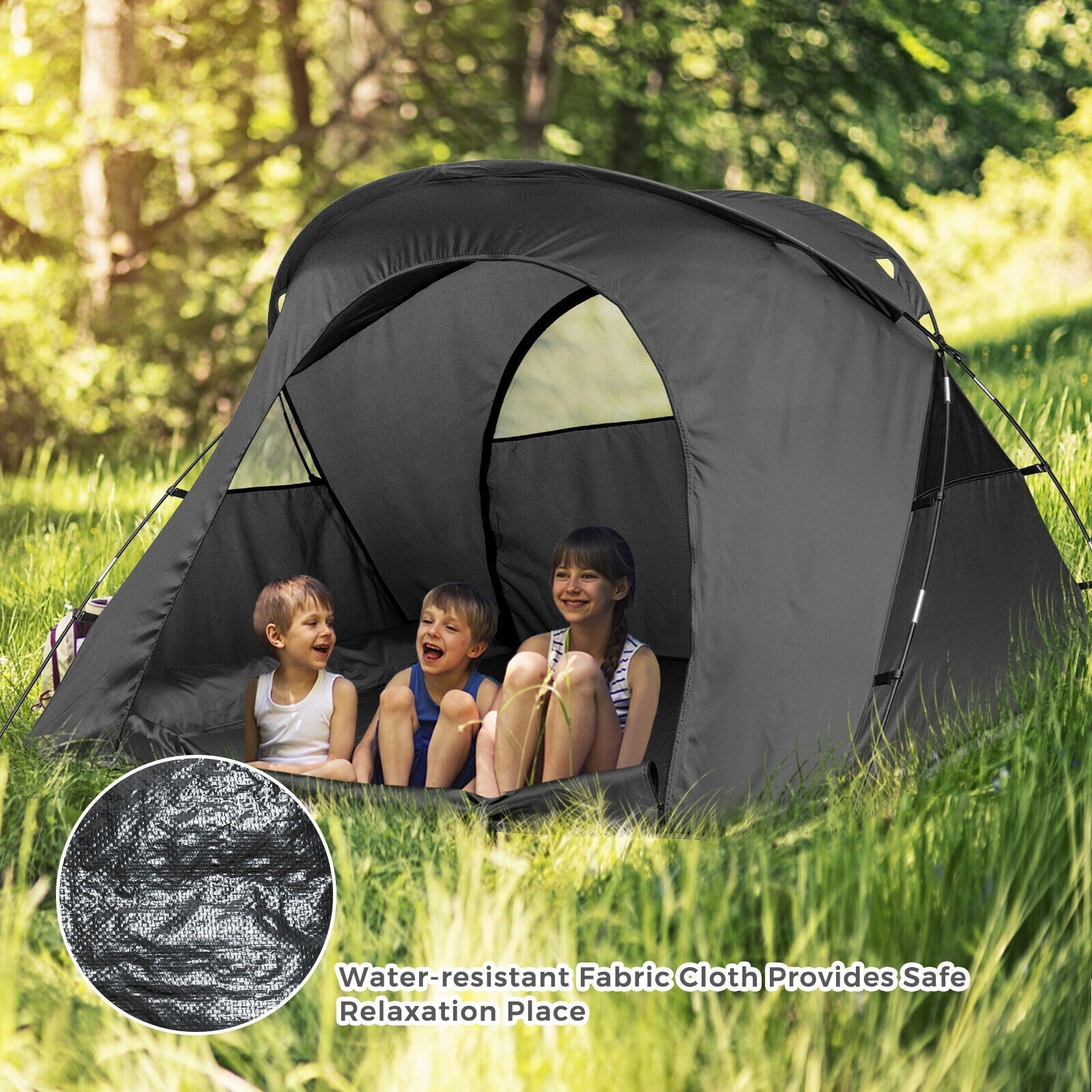 GemGear 2-person outdoor camping tent with external cover in dark gray fabric on Tampa Home & Garden Store