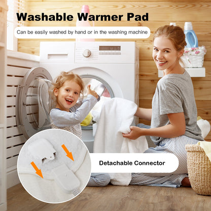 Calentador de cama de masaje de 71 x 31 pulgadas con 5 ajustes de calor