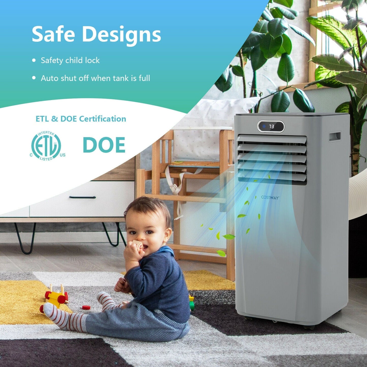 Aire acondicionado portátil de 8.000 BTU 3 en 1