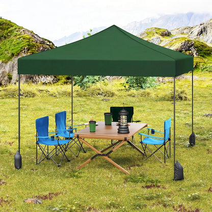9.5 Ft Pop Up Canopy Tent with Adjustable Heights