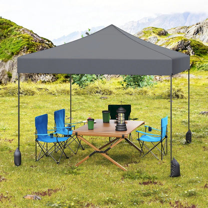 9.5 Ft Pop Up Canopy Tent with Adjustable Heights