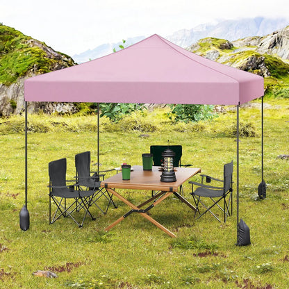 9.5 Ft Pop Up Canopy Tent with Adjustable Heights