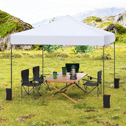 9.5 Ft Pop Up Canopy Tent with Adjustable Heights
