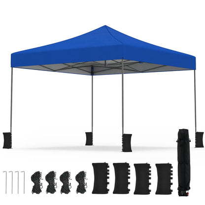 9.5 Ft Pop Up Canopy Tent with Adjustable Heights