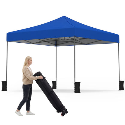 GemGear 9.5x9.5 ft blue pop-up canopy tent with adjustable height and carry bag on Tampa Home & Garden Store