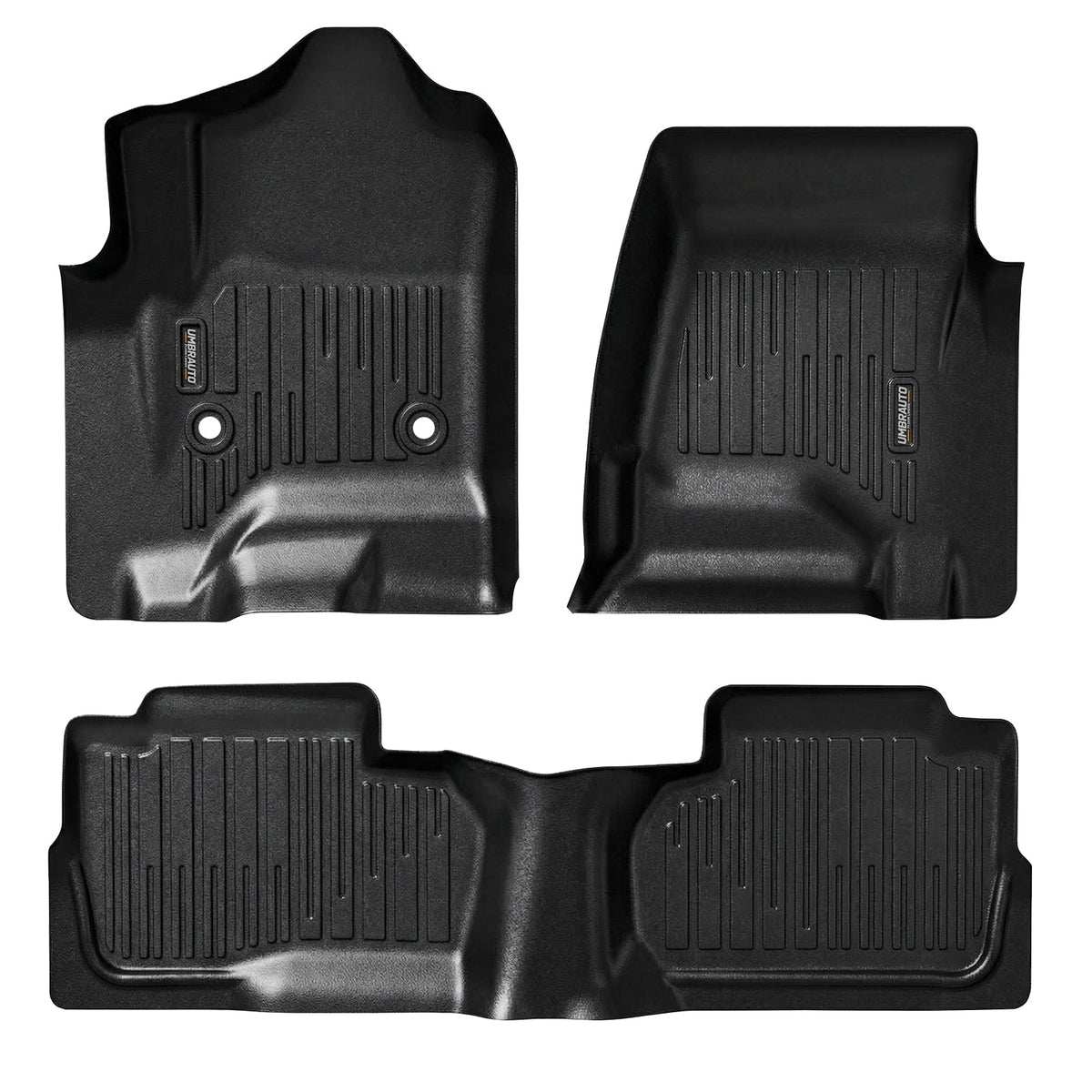 Umbrauto all-weather floor mats for Chevy Silverado/GMC Sierra front & rear black TPE on Tampa Home & Garden Store