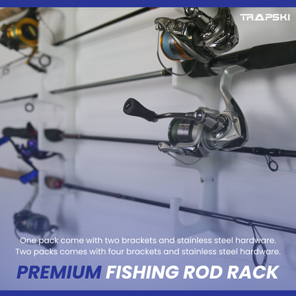 Wall and Ceiling Fishing Rod Rack Holder