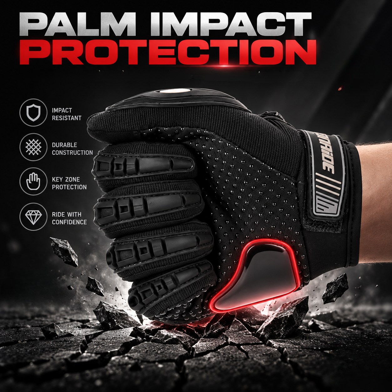 Summer Breathable Touch Screen Gloves by BikerZoneZ, black motorcycle gloves with mesh on Tampa Home & Garden Store
