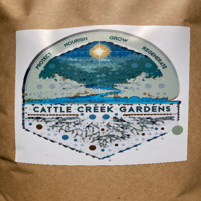 Cattle Creek Gardens Organic Worm Castings soil amendment bag on Tampa Home & Garden Store