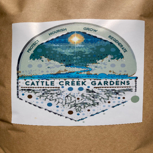 Cattle Creek Gardens Organic Worm Castings soil amendment bag on Tampa Home & Garden Store