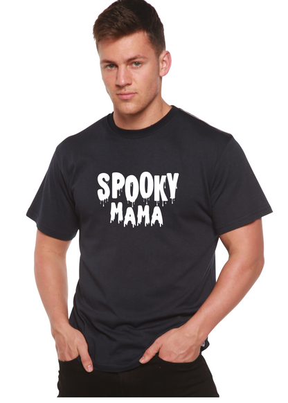 Spooky Mama Halloween men's graphic T-shirt by Spun Bamboo, black bamboo viscose cotton on Tampa Home & Garden Store