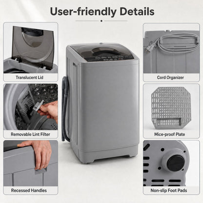 Washing machine DirectDeals top-load gray 9.93 lb capacity with 8 programs on Tampa Home & Garden Store