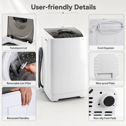 Washing Machine DirectDeals white 9.93 lbs top-load with translucent lid and 8 programs on Tampa Home & Garden Store