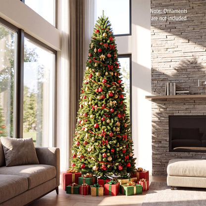 9 ft pencil Alpine Christmas Tree with 550 dual-color LED lights by DirectDeals on Tampa Home & Garden Store