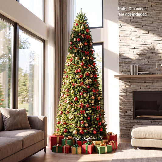 9 ft pencil Alpine Christmas Tree with 550 dual-color LED lights by DirectDeals on Tampa Home & Garden Store