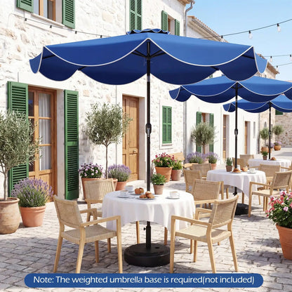 9 ft Solar Patio Umbrella with 24 LED Lights