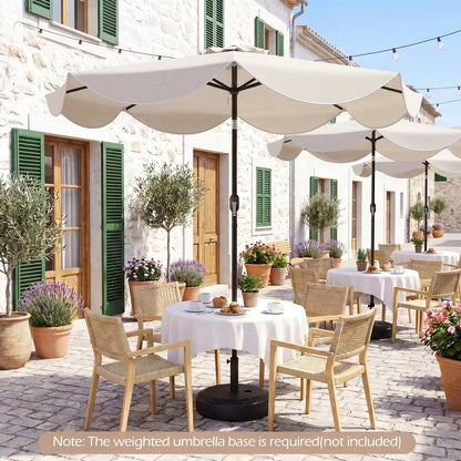 9 ft Solar Patio Umbrella with 24 LED Lights