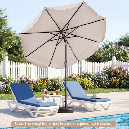 9 ft Solar Patio Umbrella with 24 LED Lights