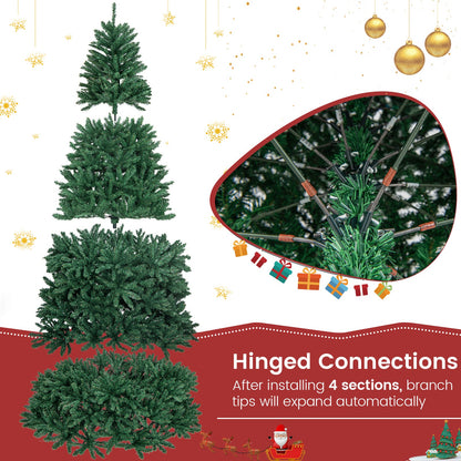 9 Feet Hinged Premium Artificial PVC Christmas Tree with Solid Metal Stand 3-tree DirectDeals on Tampa Home & Garden Store