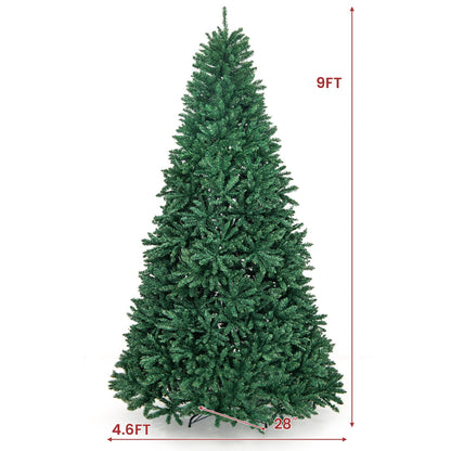 9 ft hinged artificial PVC Christmas tree with solid metal stand DirectDeals, 28 in base on Tampa Home & Garden Store
