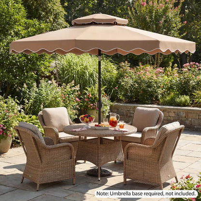 9 Feet Patio Umbrella With Push Button Tilt Crank