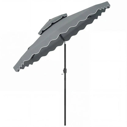 9 Feet Patio Umbrella With Push Button Tilt Crank