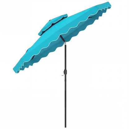 9 Feet Patio Umbrella With Push Button Tilt Crank