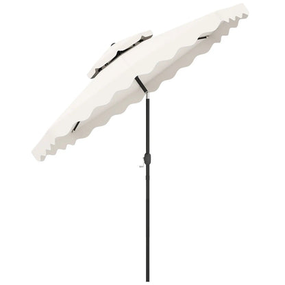 9 Feet Patio Umbrella With Push Button Tilt Crank
