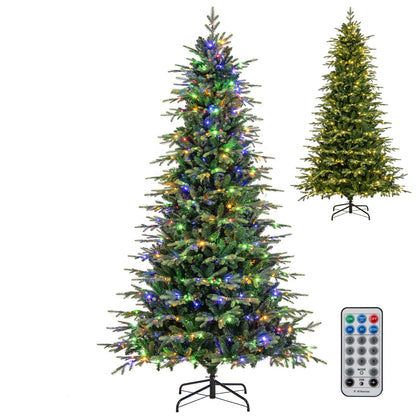 2 x 7.5 ft DirectDeals pre-lit artificial Christmas trees with multicolor and warm white LEDs on Tampa Home & Garden Store