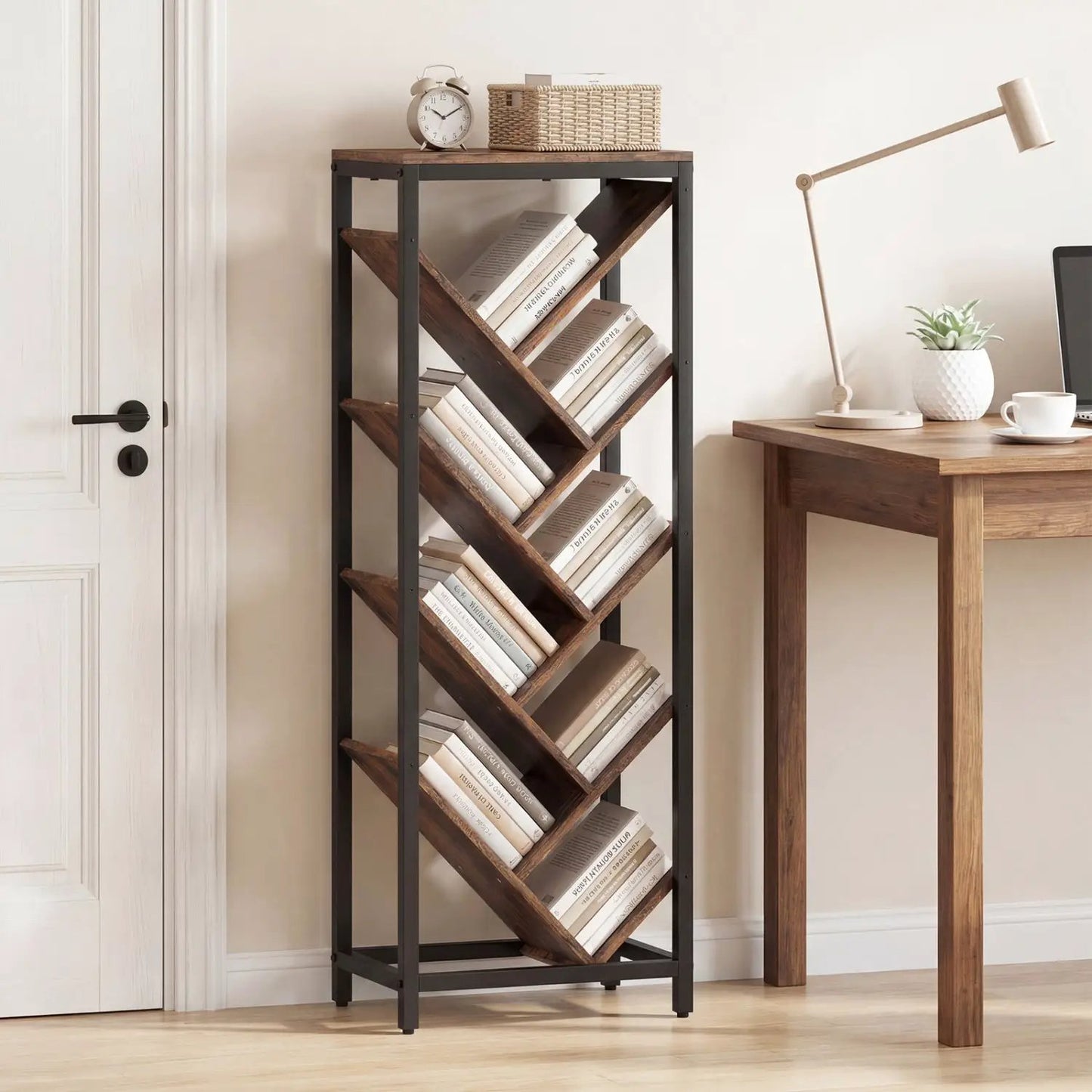 Nine Tier Freestanding Bookcase for Hardcover