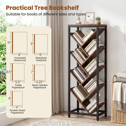 Nine Tier Freestanding Bookcase for Hardcover