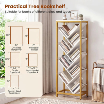 Nine Tier Freestanding Bookcase for Hardcover