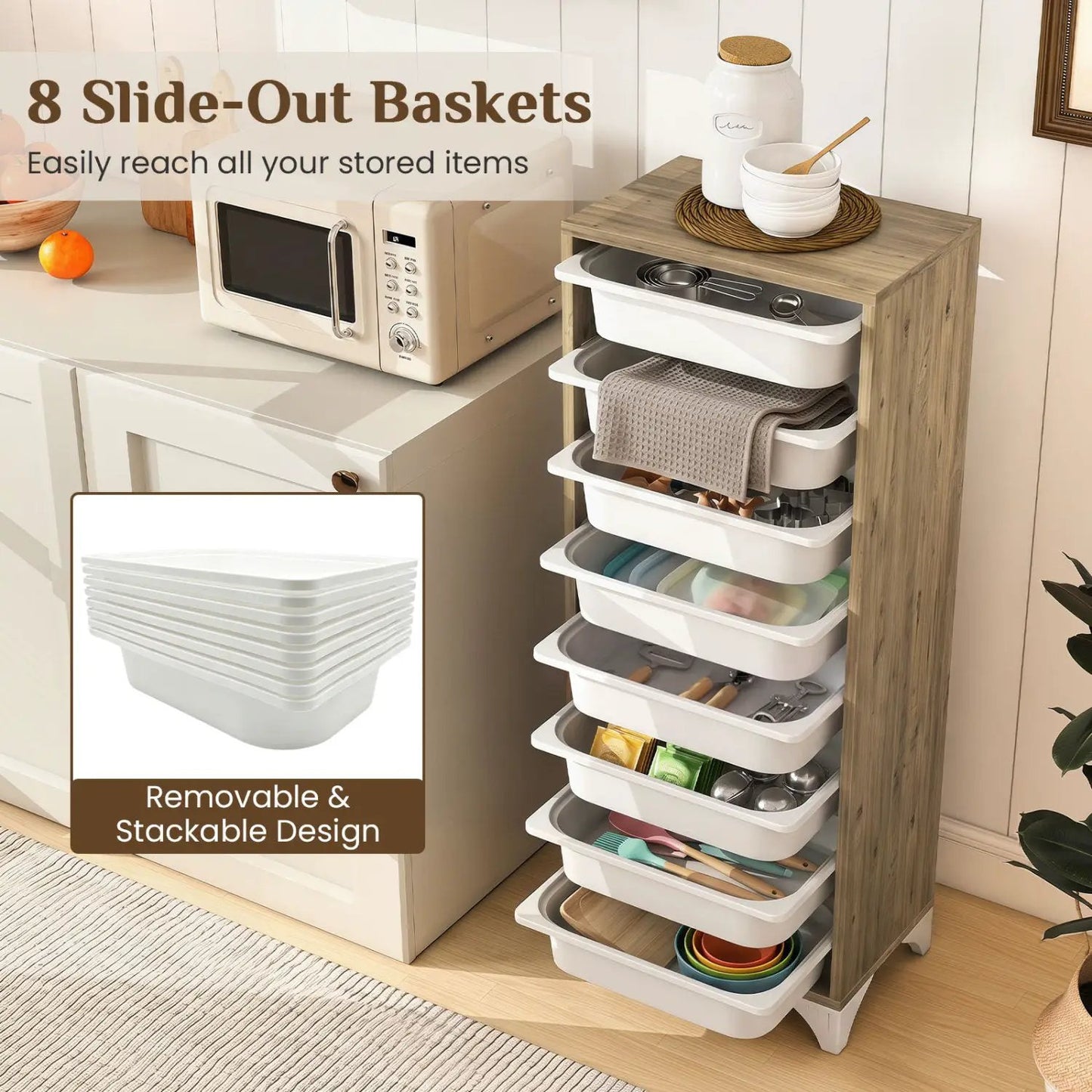 9-Tier Fruit and Vegetable Storage Rack Unit