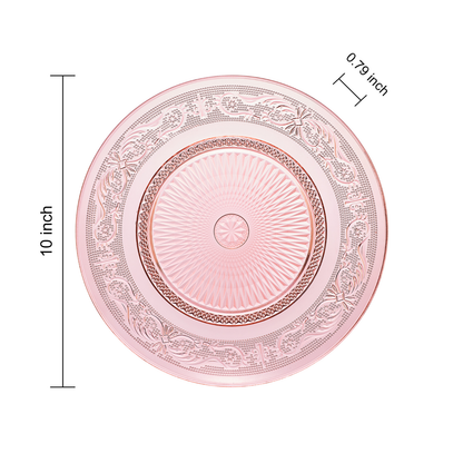 Blush Vintage Glass Plates and a Set of Six