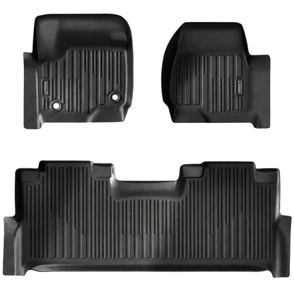 Umbrauto all-weather floor mats for Ford F-Series Super Duty Crew Cab front & rear, black TPE on Tampa Home & Garden Store