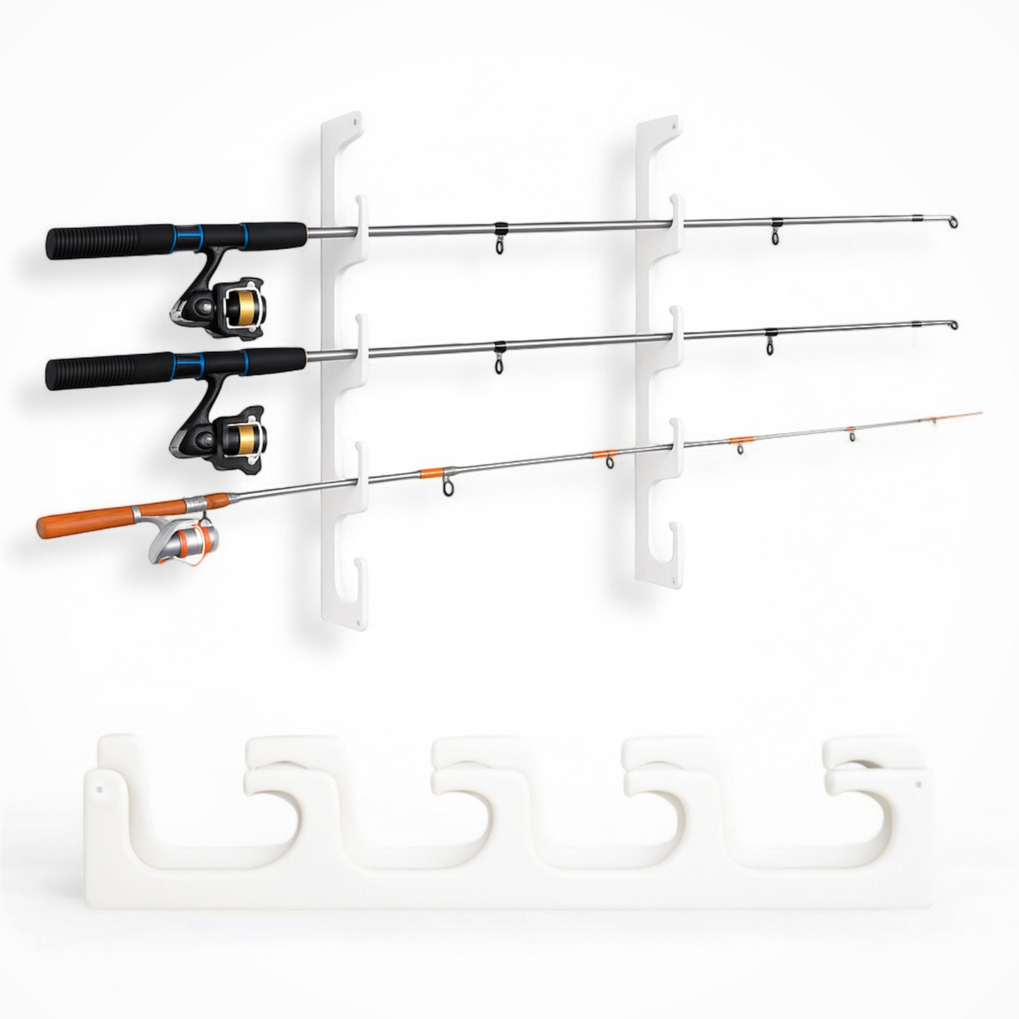 6+ Fishing Rod Rack Wall or Ceiling Mount Fishing Pole Racks