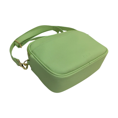 Genuine Leather Double Zipper Crossbody