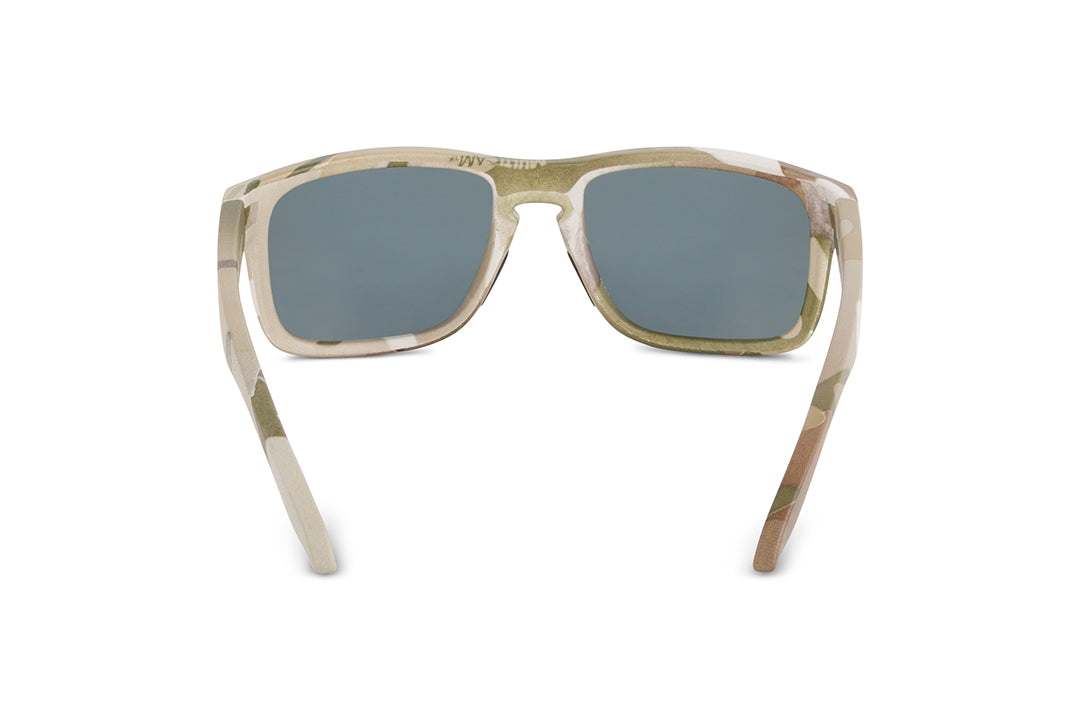 Decoy Original MultiCam sunglasses by Skeleton Optics with camo frame and blue lenses on Tampa Home & Garden Store