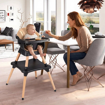 Nine in One Convertible High Chair Solid Wood