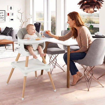 Nine in One Convertible High Chair Solid Wood