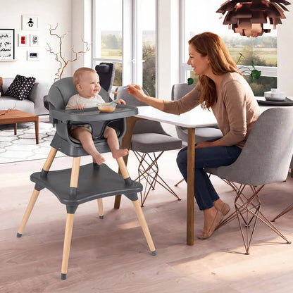 Nine in One Convertible High Chair Solid Wood