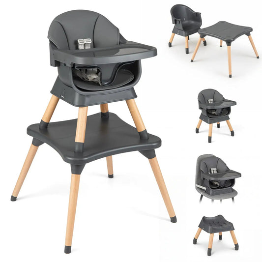 Nine in One Convertible High Chair Solid Wood