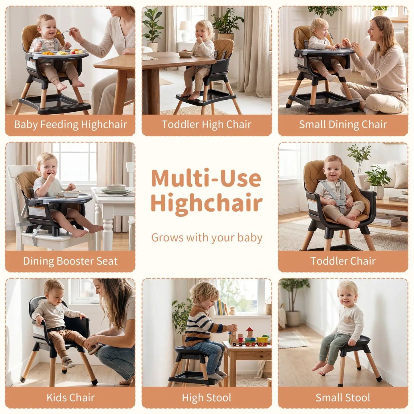 Nine in One Convertible High Chair for Toddlers