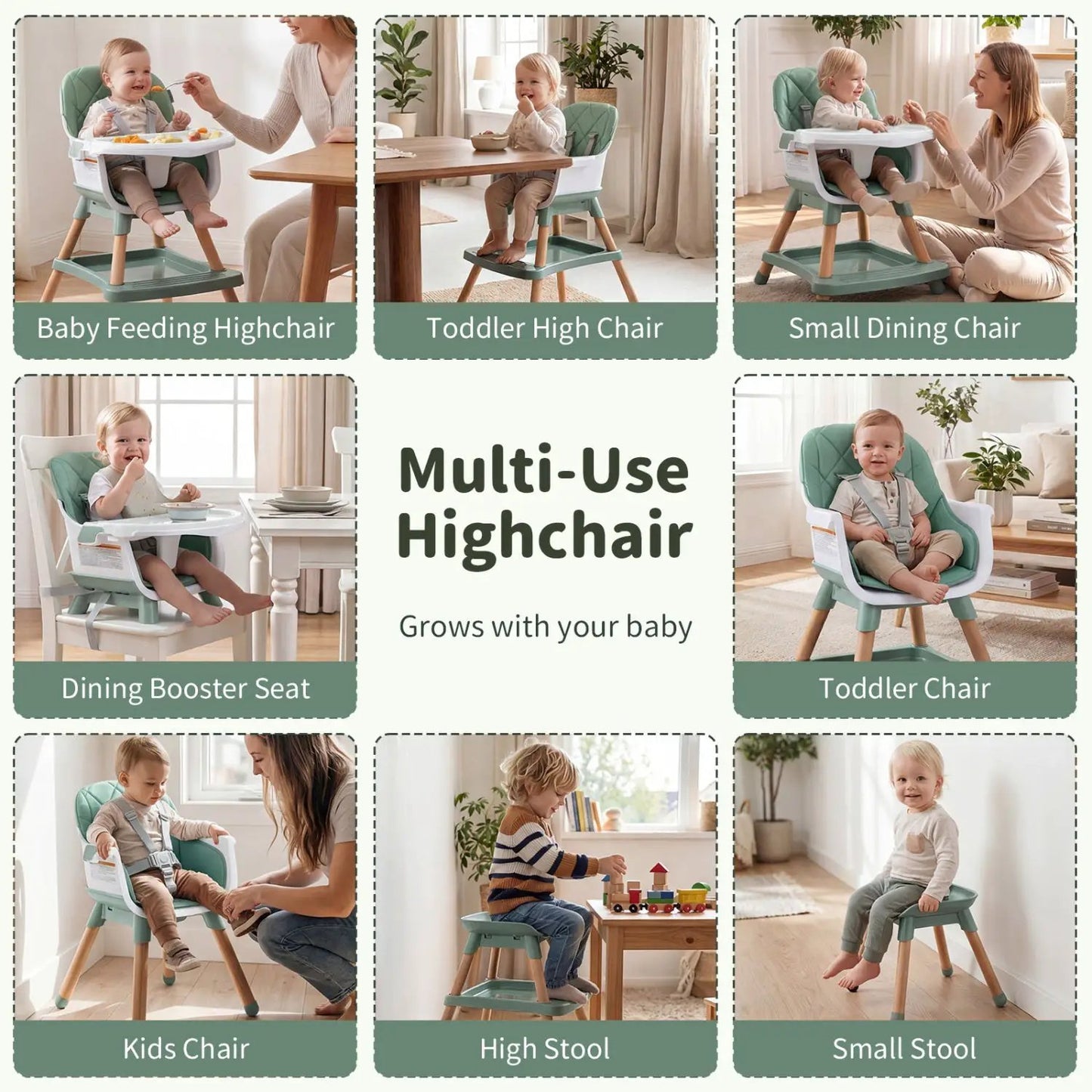 Nine in One Convertible High Chair for Toddlers