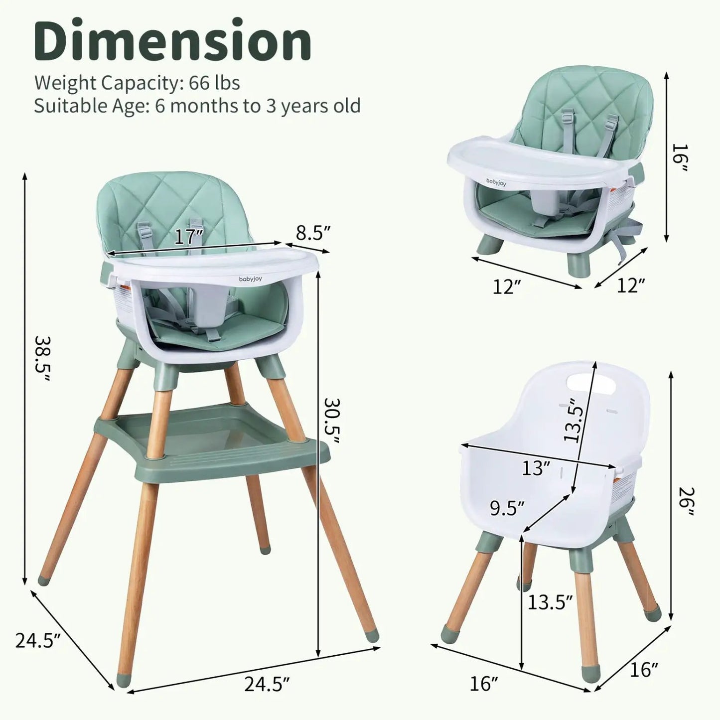 Nine in One Convertible High Chair for Toddlers