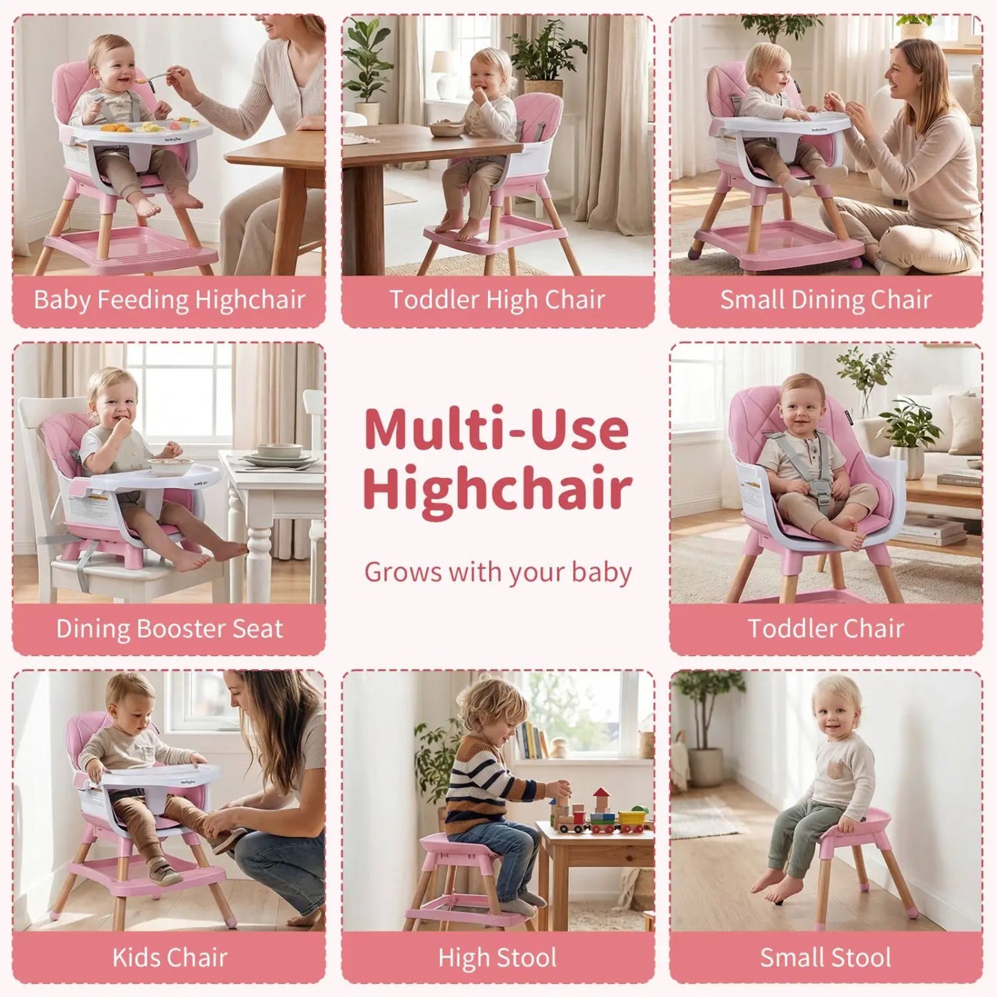 Nine in One Convertible High Chair for Toddlers