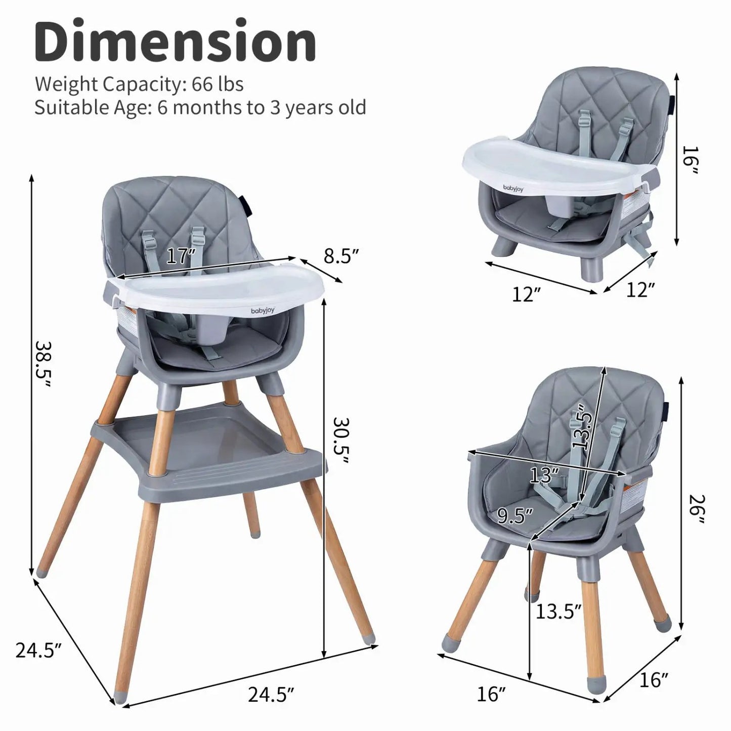 Nine in One Convertible High Chair for Toddlers