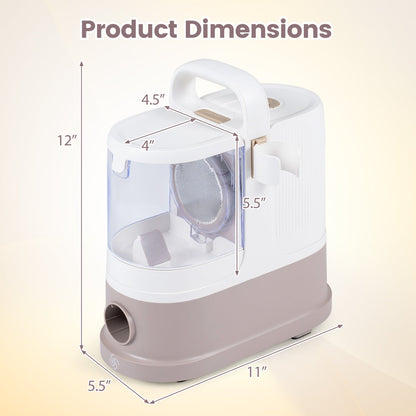 DirectDeals 9-in-1 Dog Grooming Vacuum Kit white gray with clear dustbin on Tampa Home & Garden Store