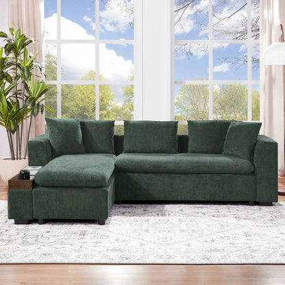 Modern L Shaped Sectional Sofa with Storage